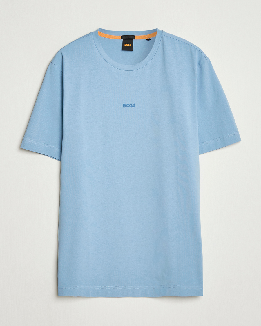 Herr | T-Shirts | BOSS ORANGE | Tchup Logo Crew Neck T-Shirt Light Blue