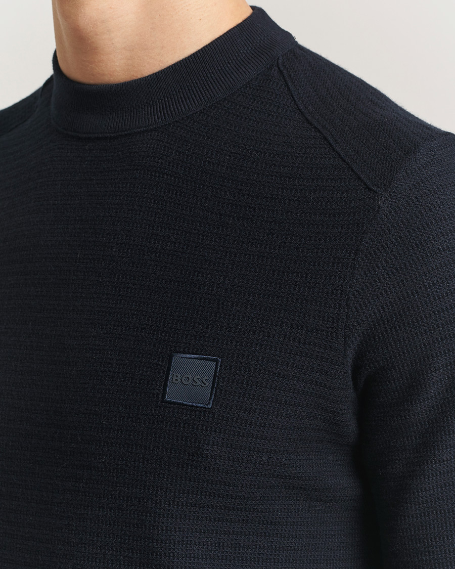 Herr | Tröjor | BOSS ORANGE | Anion Knitted Sweater Dark Blue