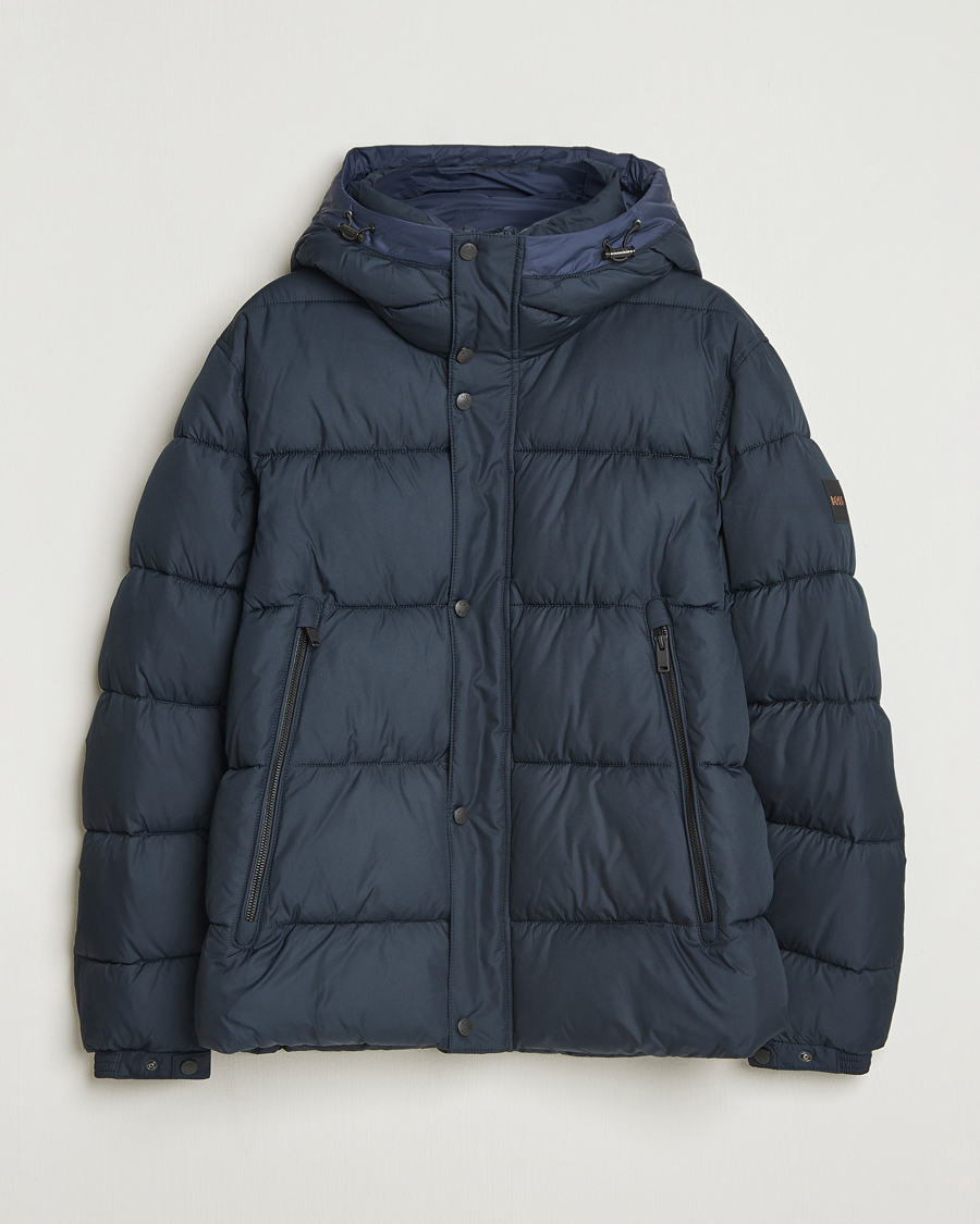 Herr | Jackor | BOSS ORANGE | Omaris Down Hooded Jacket Dark Blue