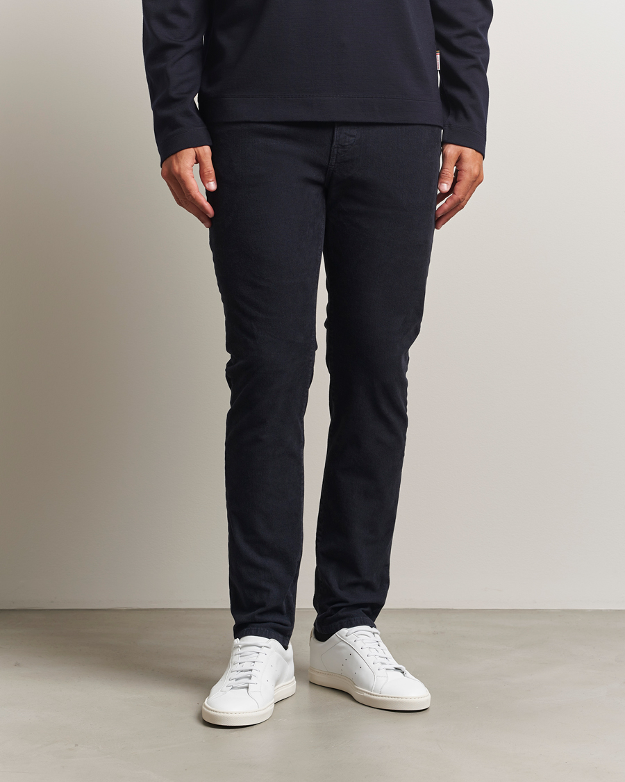 Herr | Byxor | BOSS ORANGE | Delaware Corduroy Cotton 5-Pocket Pants Dark Blue