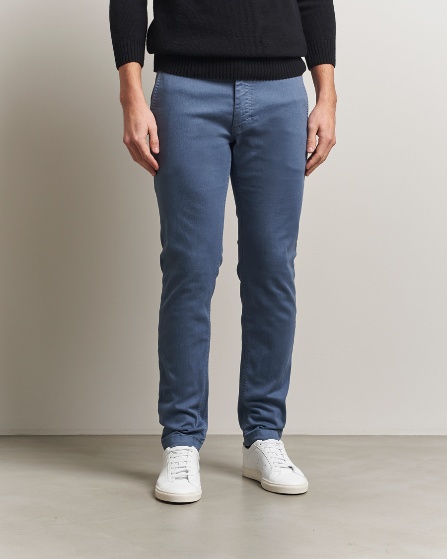 Herr | Byxor | BOSS ORANGE | Cotton Chino Open Blue