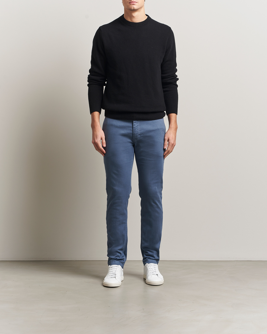 Herr | Byxor | BOSS ORANGE | Cotton Chino Open Blue