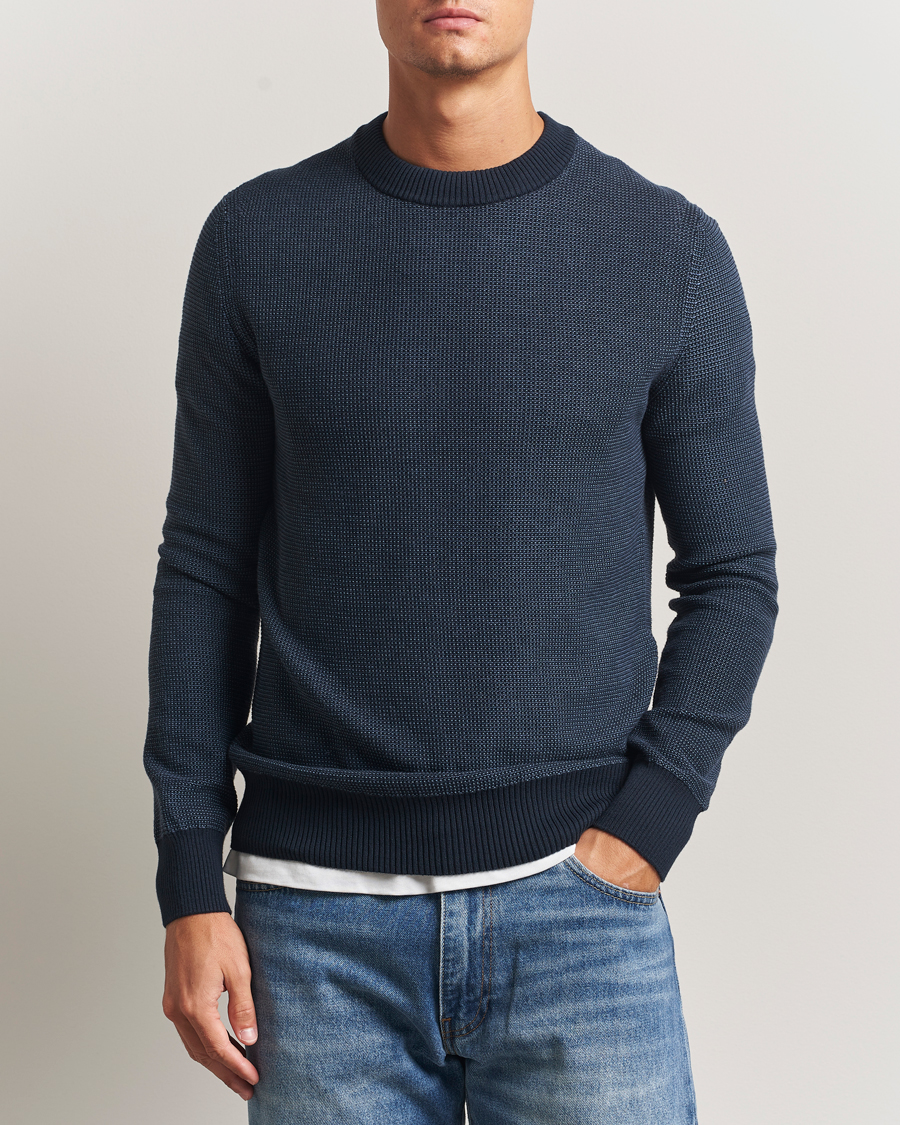 Herr | Tröjor | BOSS ORANGE | Klapok Knitted Crew Neck Sweater Dark Blue