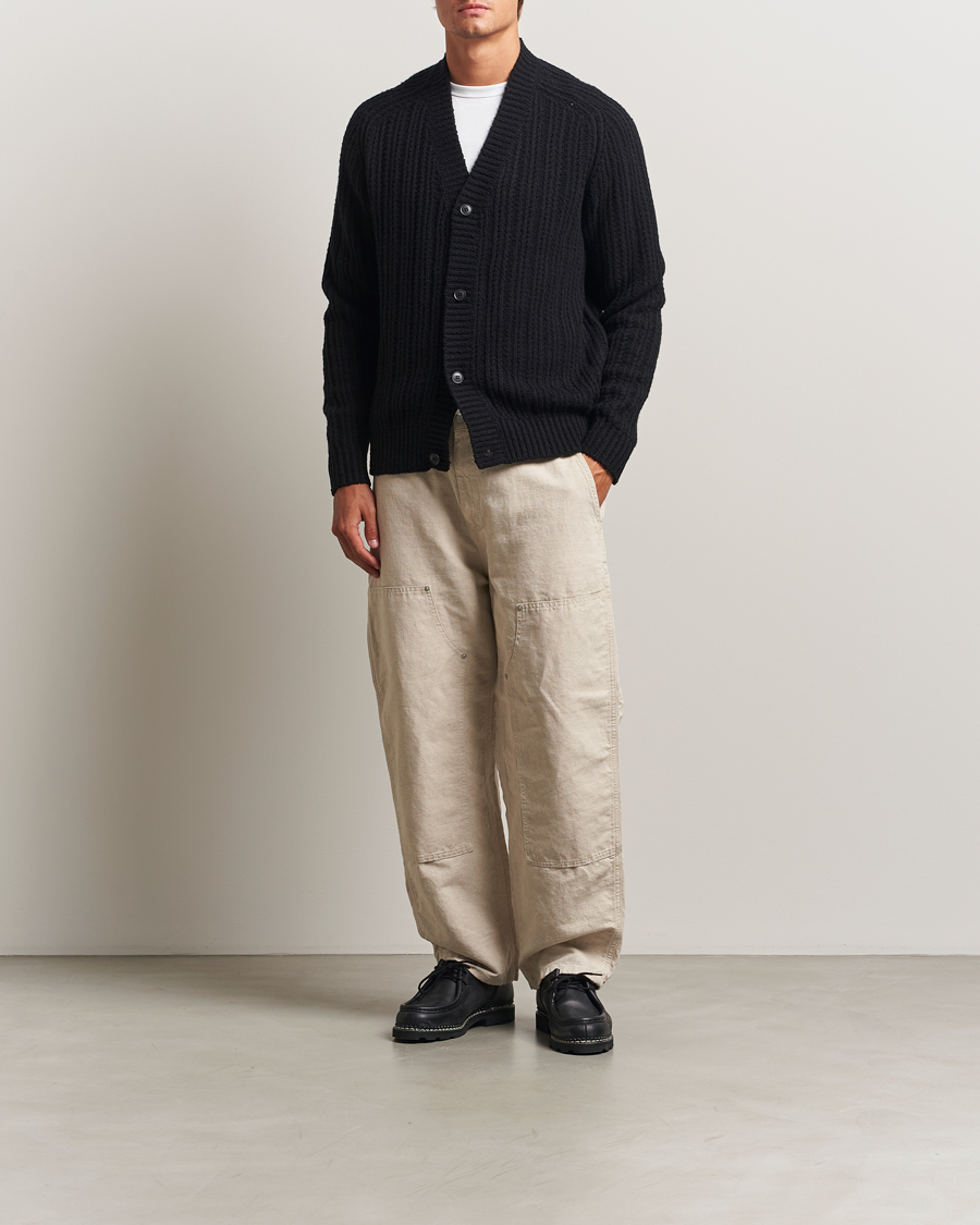 Herr | Tröjor | BOSS ORANGE | Kortho Wool Knitted Cardigan Black