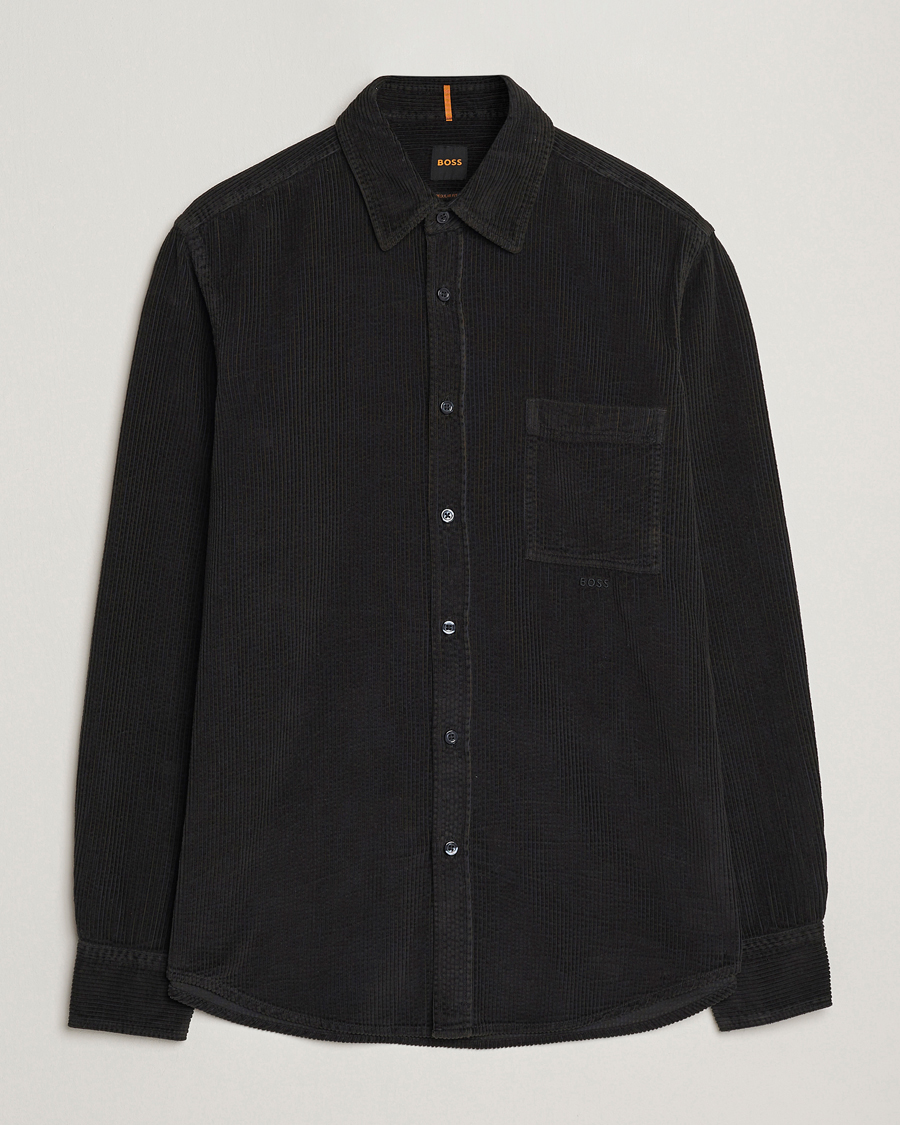Herr | Skjortor | BOSS ORANGE | Relegant Corduroy Shirt Black