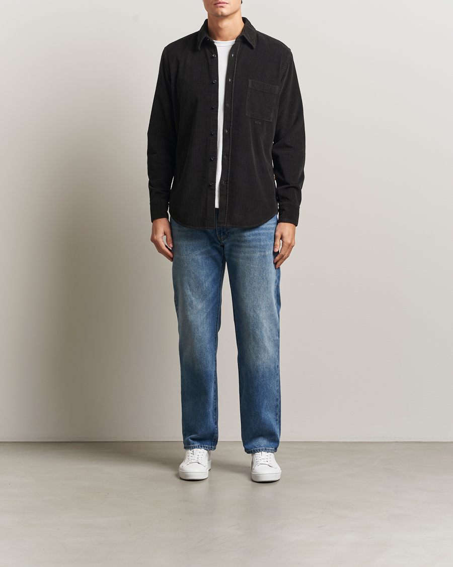 Herr | Skjortor | BOSS ORANGE | Relegant Corduroy Shirt Black