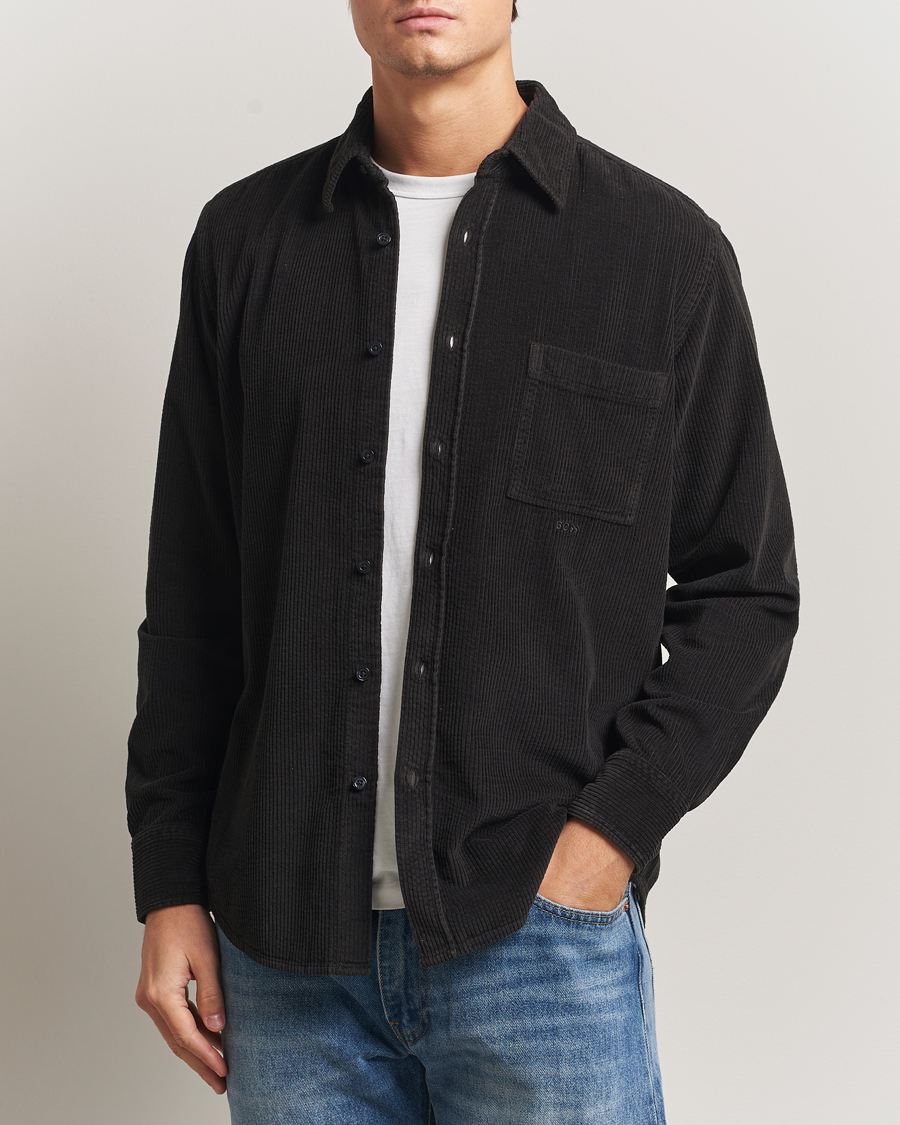 Herr | Skjortor | BOSS ORANGE | Relegant Corduroy Shirt Black