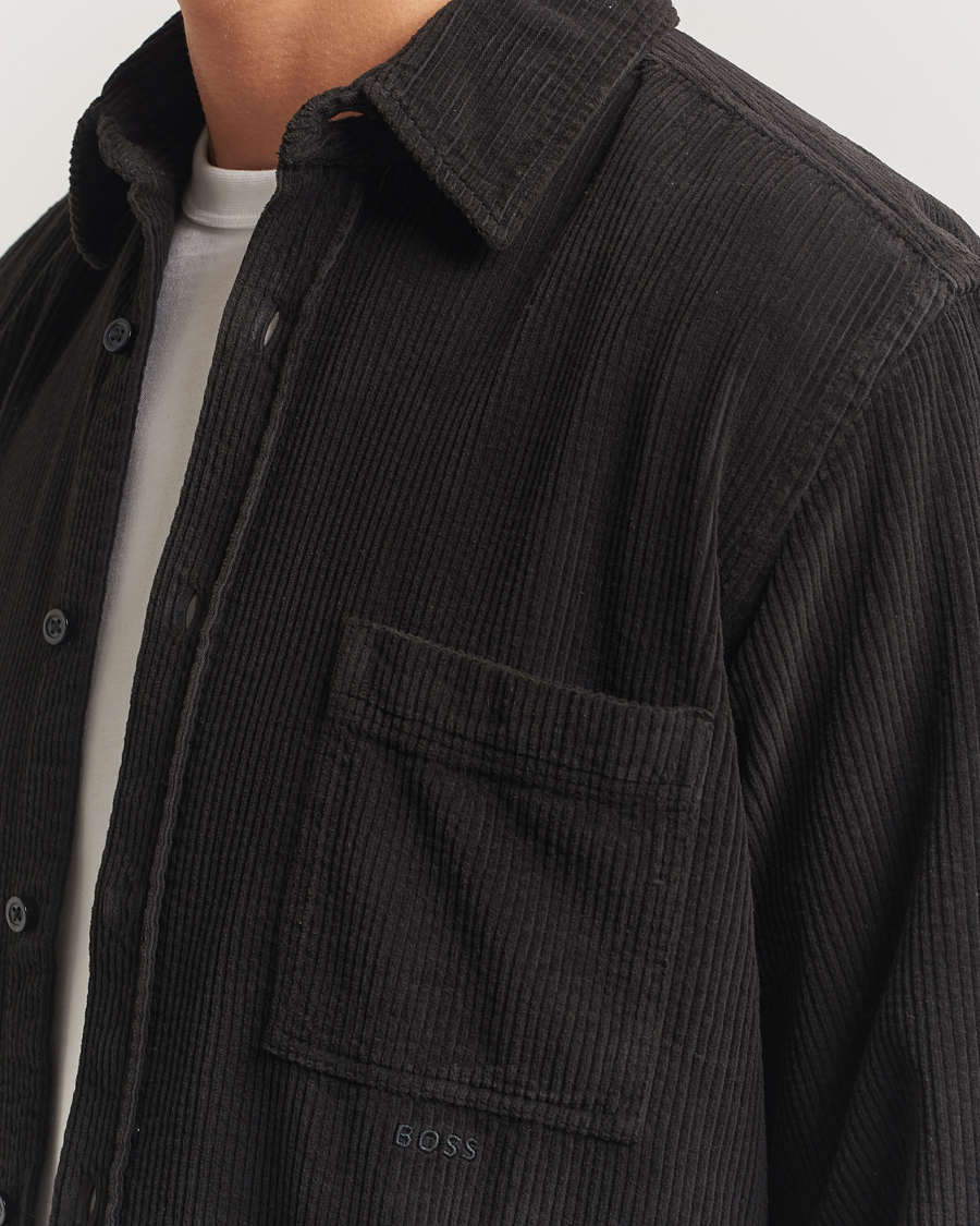 Herr | Skjortor | BOSS ORANGE | Relegant Corduroy Shirt Black