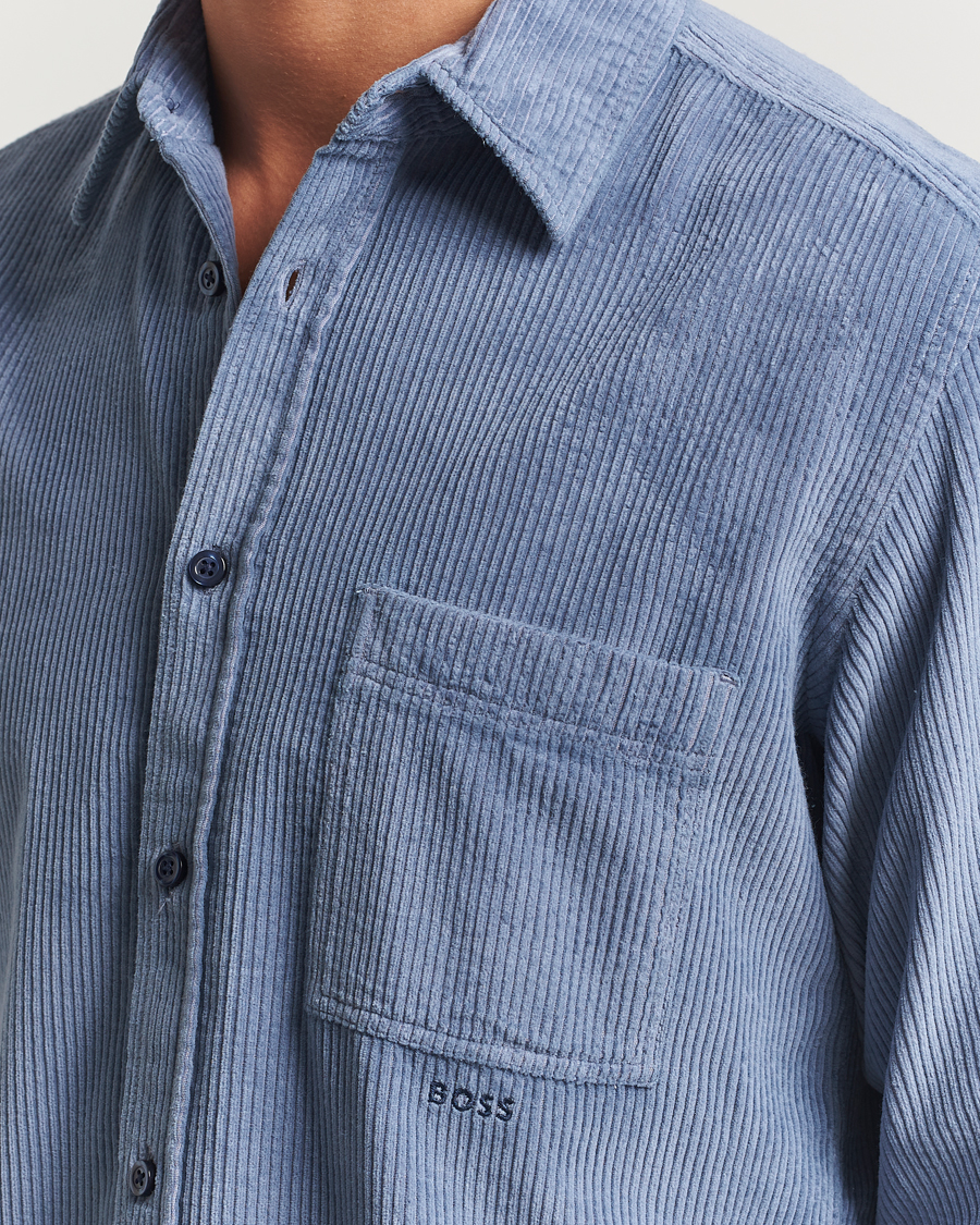 Herr | Skjortor | BOSS ORANGE | Relegant Corduroy Shirt Open Blue
