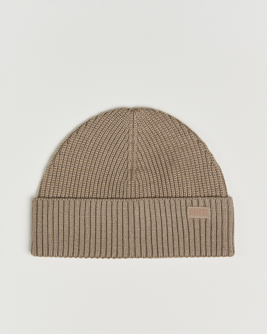 Herr | Mössor | BOSS ORANGE | Andern Wool Beanie Open Green