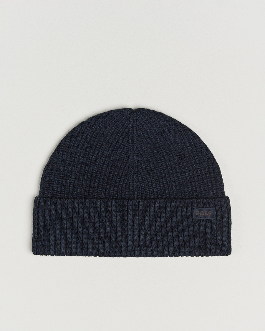 Herr | Mössor | BOSS ORANGE | Andern Wool Beanie Dark Blue