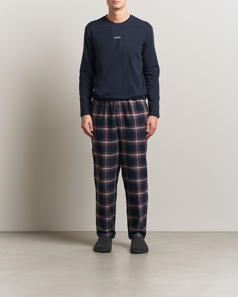 Herr | Pyjamas & Morgonrockar | BOSS BLACK | Long Sleeve Pyjama Set Open Blue