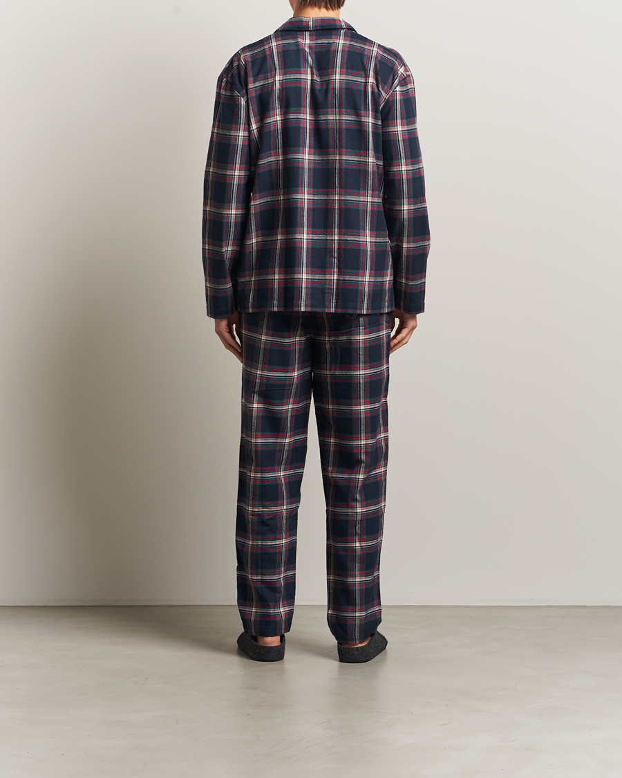 Herr | Pyjamas & Morgonrockar | BOSS BLACK | Flannel Long Sleeve Pyjama Set Open Blue