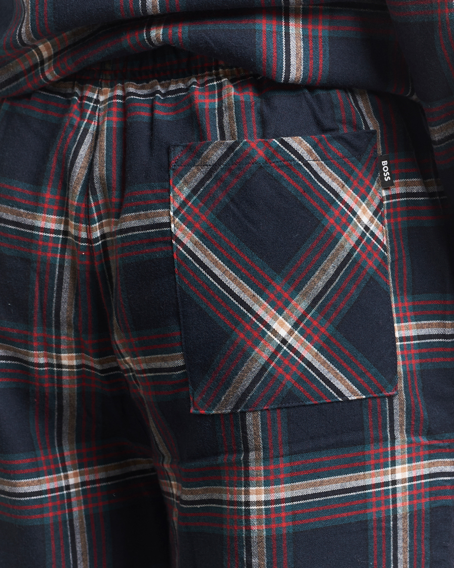 Herr | Pyjamas & Morgonrockar | BOSS BLACK | Flannel Long Sleeve Pyjama Set Open Blue