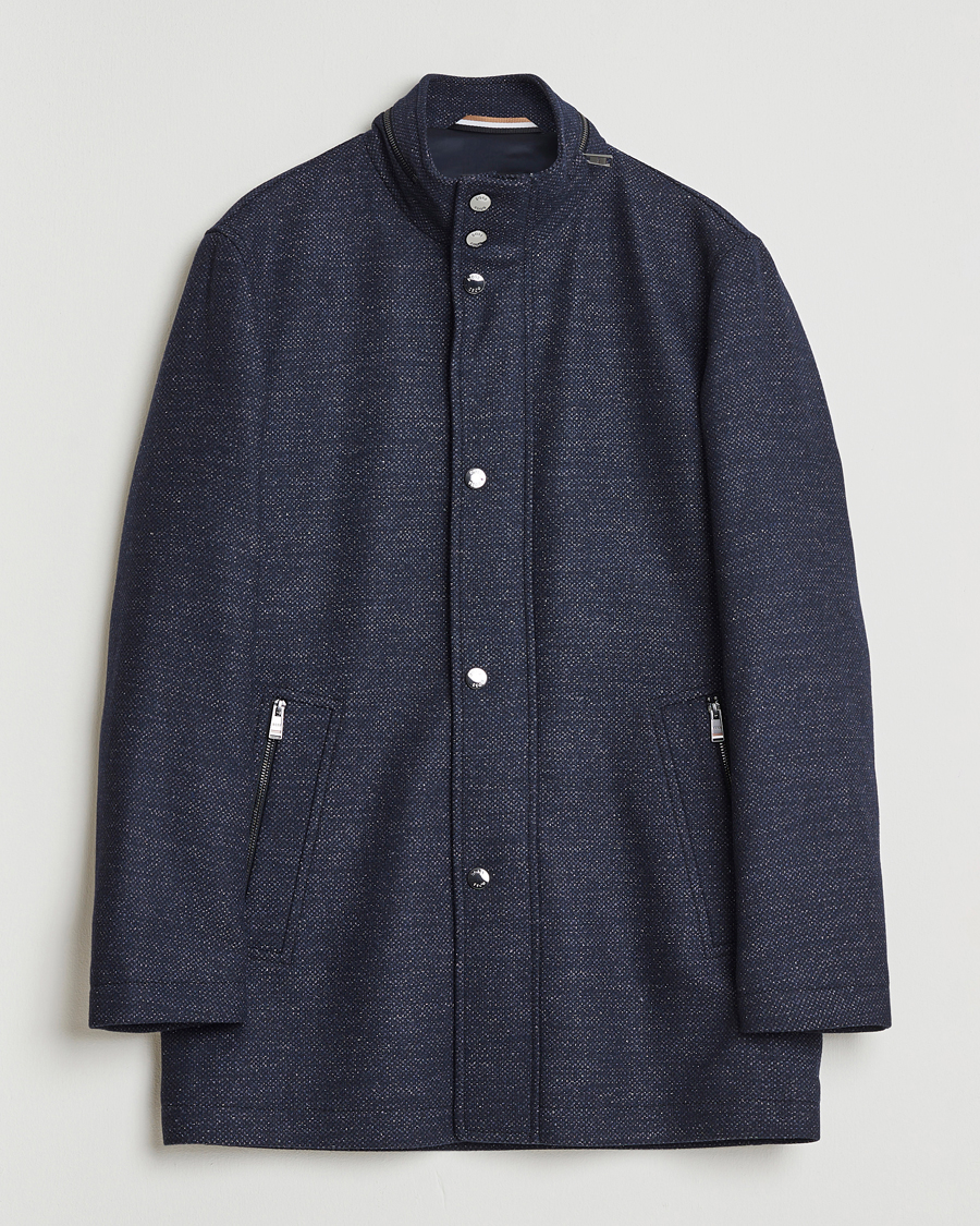 Herr | Jackor | BOSS BLACK | Camron Wool Coat Dark Blue
