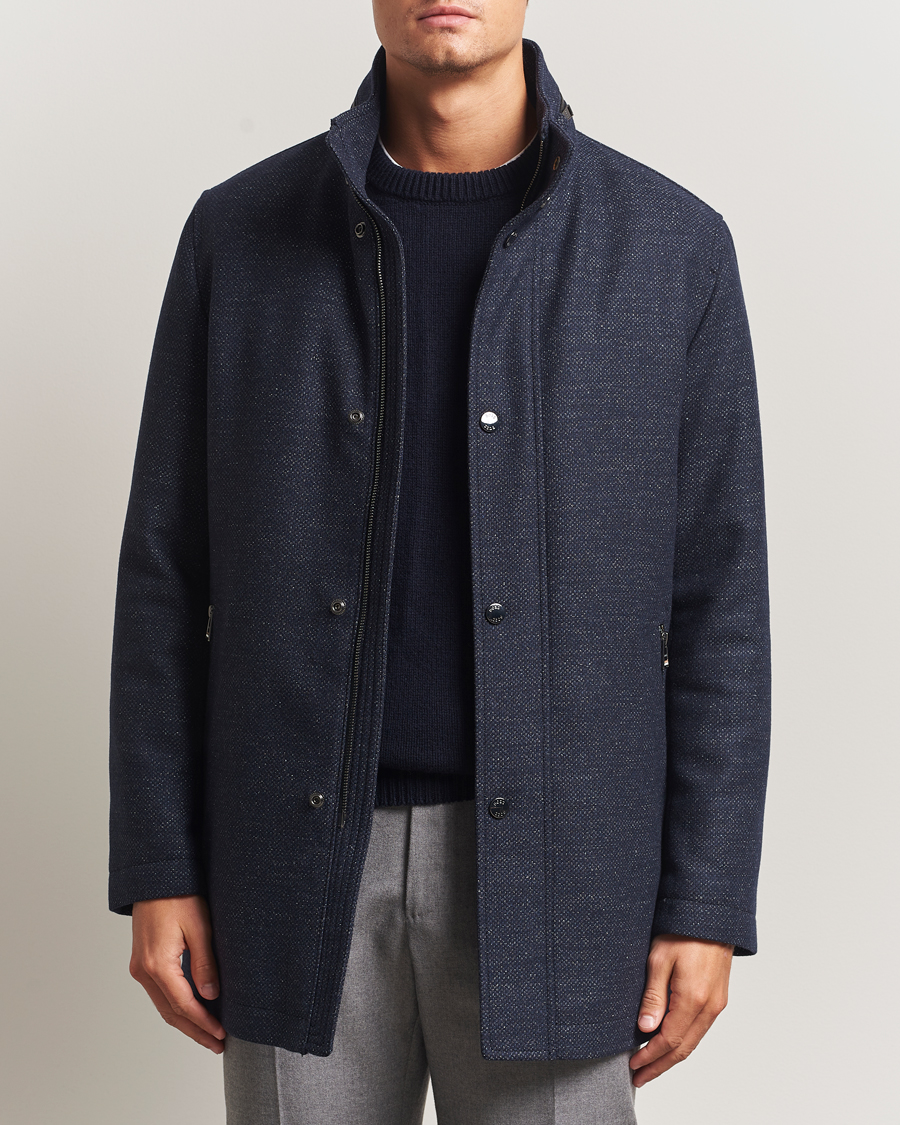 Herr | Jackor | BOSS BLACK | Camron Wool Coat Dark Blue