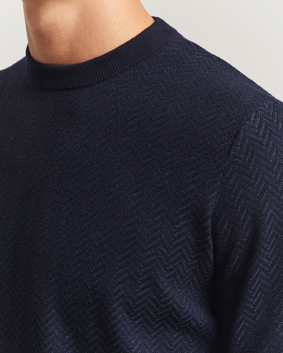 Herr | Tröjor | BOSS BLACK | Habito Wool Knitted Sweater Dark Blue