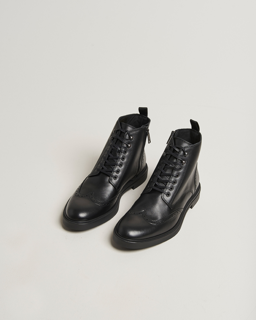 Herr | Kängor | BOSS BLACK | Calev Leather Brogue Boot Black