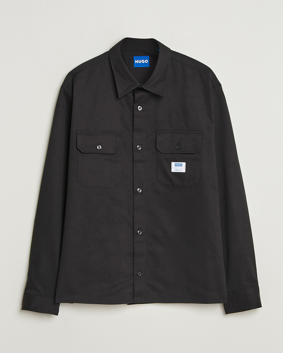 Herr | Skjortor | HUGO | Ekynone Cotton Shirt Black