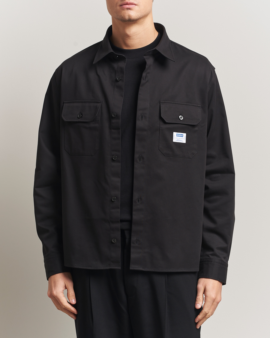 Herr | Skjortor | HUGO | Ekynone Cotton Shirt Black