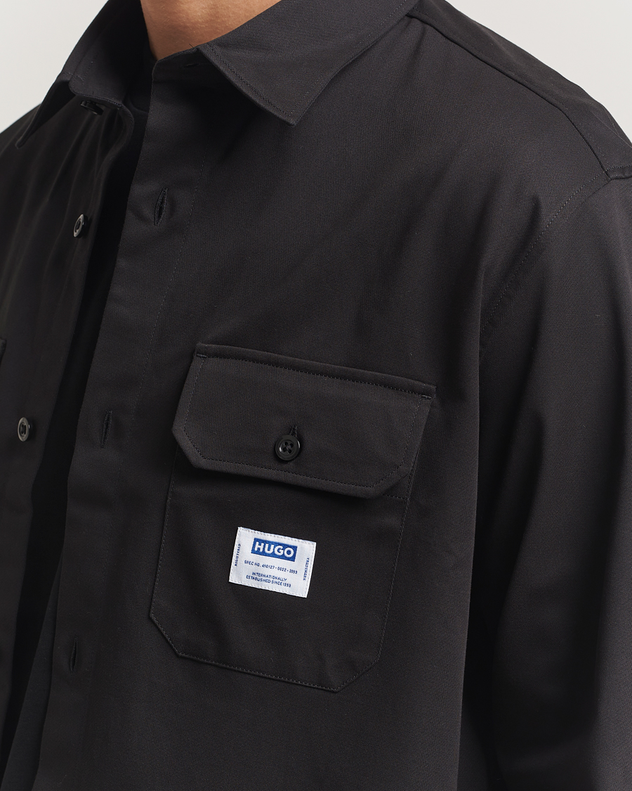 Herr | Skjortor | HUGO | Ekynone Cotton Shirt Black