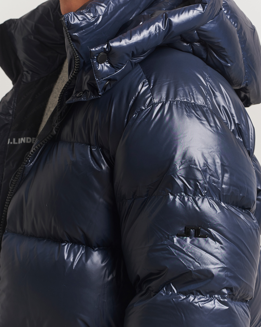 Herr | Jackor | J.Lindeberg | Creek Down Hooded Jacket Navy