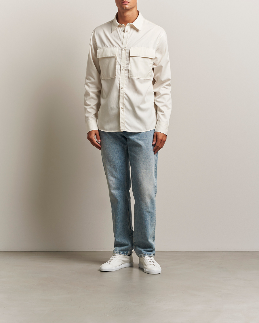 Herr | Skjortor | J.Lindeberg | Finnigan Tencel Twill Overshirt Cloud White