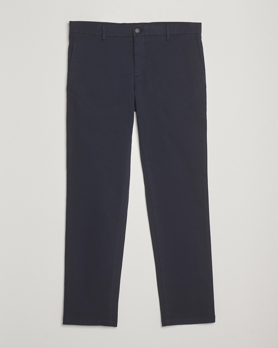 Herr | Byxor | J.Lindeberg | Ched Flannel Twill Pants Navy