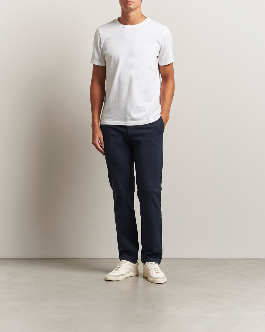 Herr | Byxor | J.Lindeberg | Ched Flannel Twill Pants Navy
