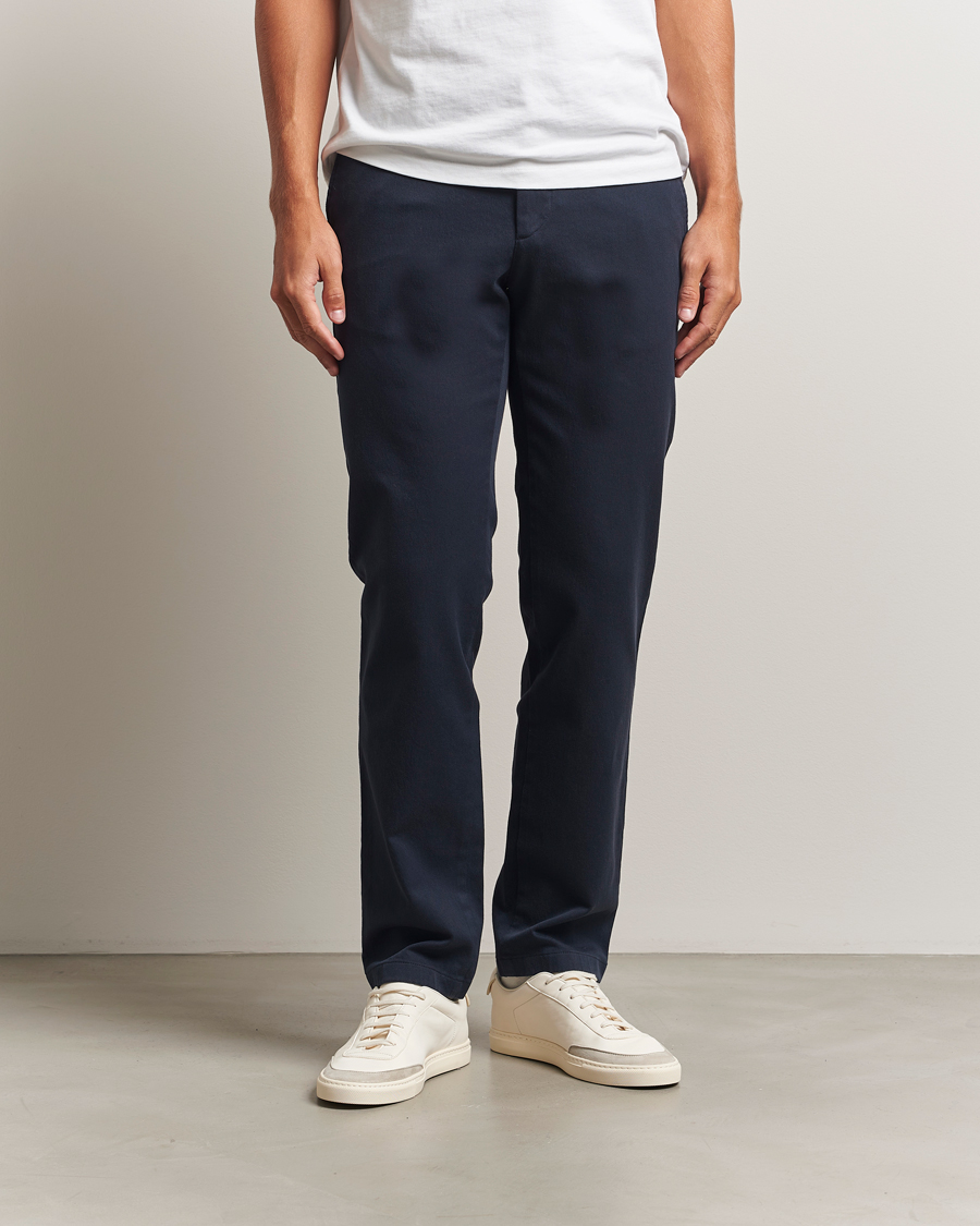 Herr | Byxor | J.Lindeberg | Ched Flannel Twill Pants Navy