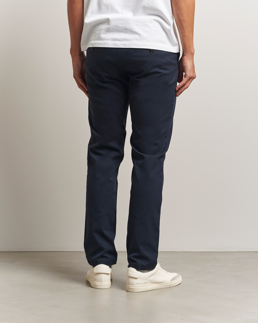 Herr | Byxor | J.Lindeberg | Ched Flannel Twill Pants Navy