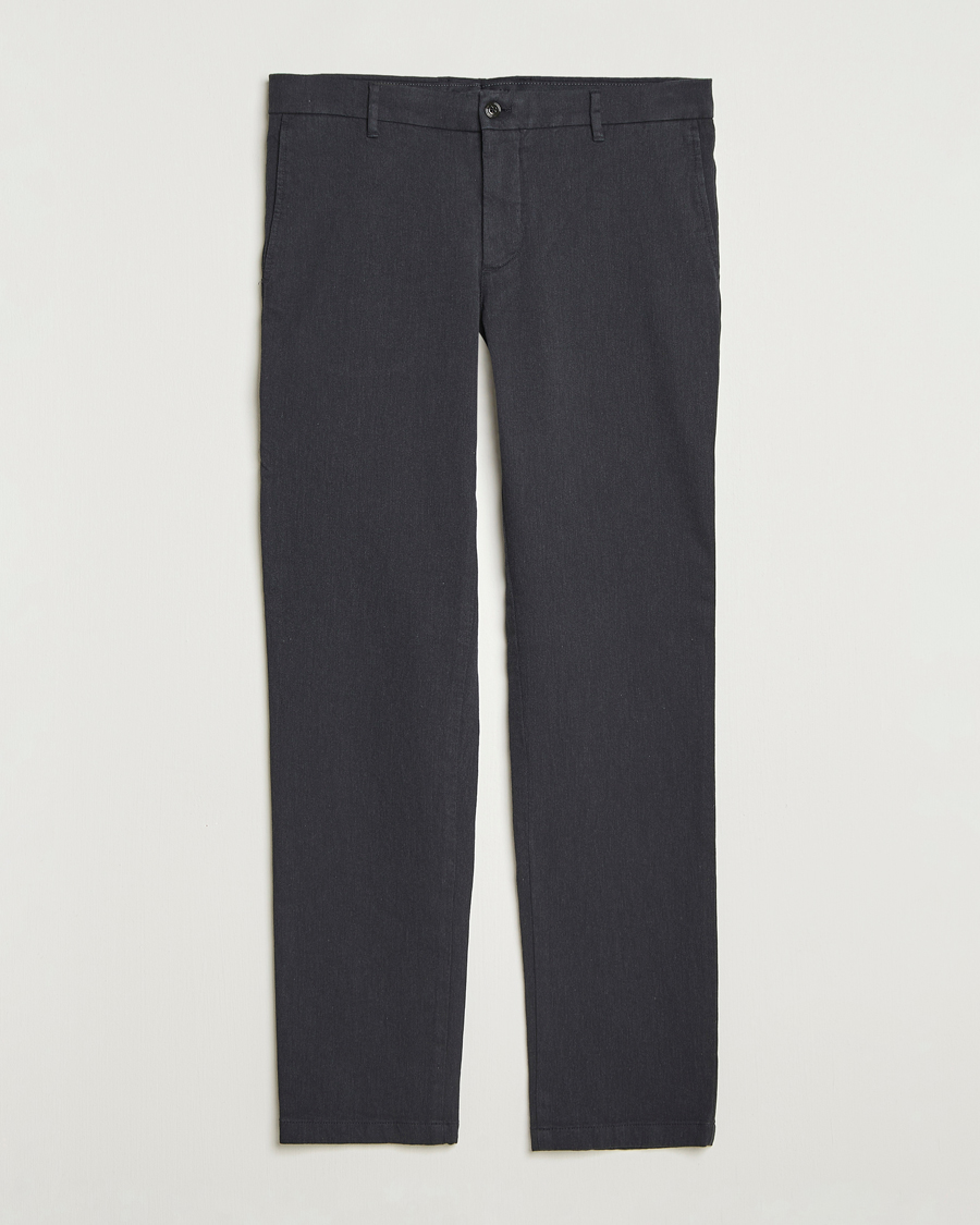 Herr | Byxor | J.Lindeberg | Ched Flannel Twill Pants Dark Grey Melange