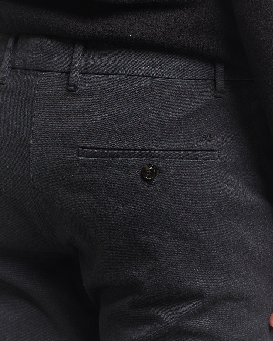 Herr | Byxor | J.Lindeberg | Ched Flannel Twill Pants Dark Grey Melange