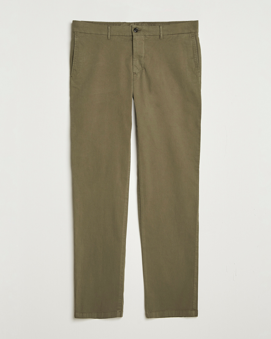 Herr | Byxor | J.Lindeberg | Ched Cotton Stretch Chinos Forest Green