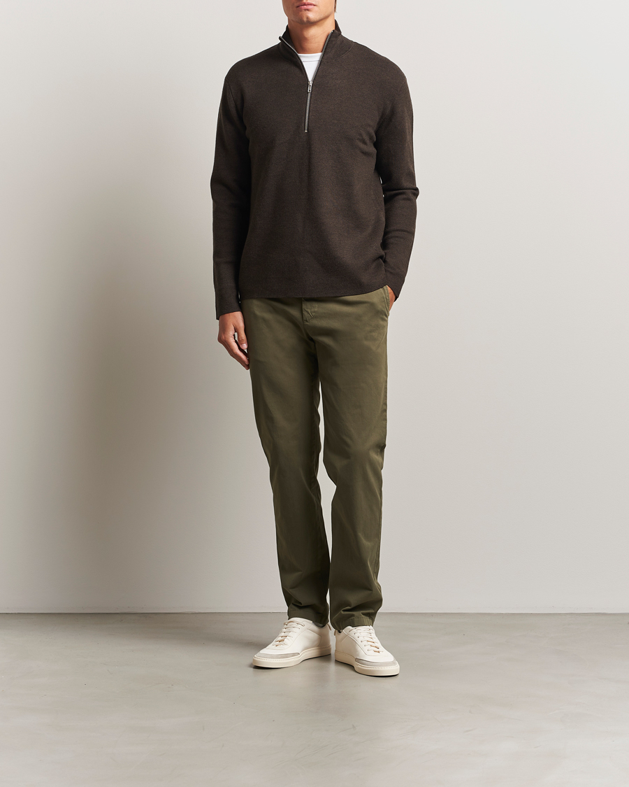 Herr | Byxor | J.Lindeberg | Ched Cotton Stretch Chinos Forest Green