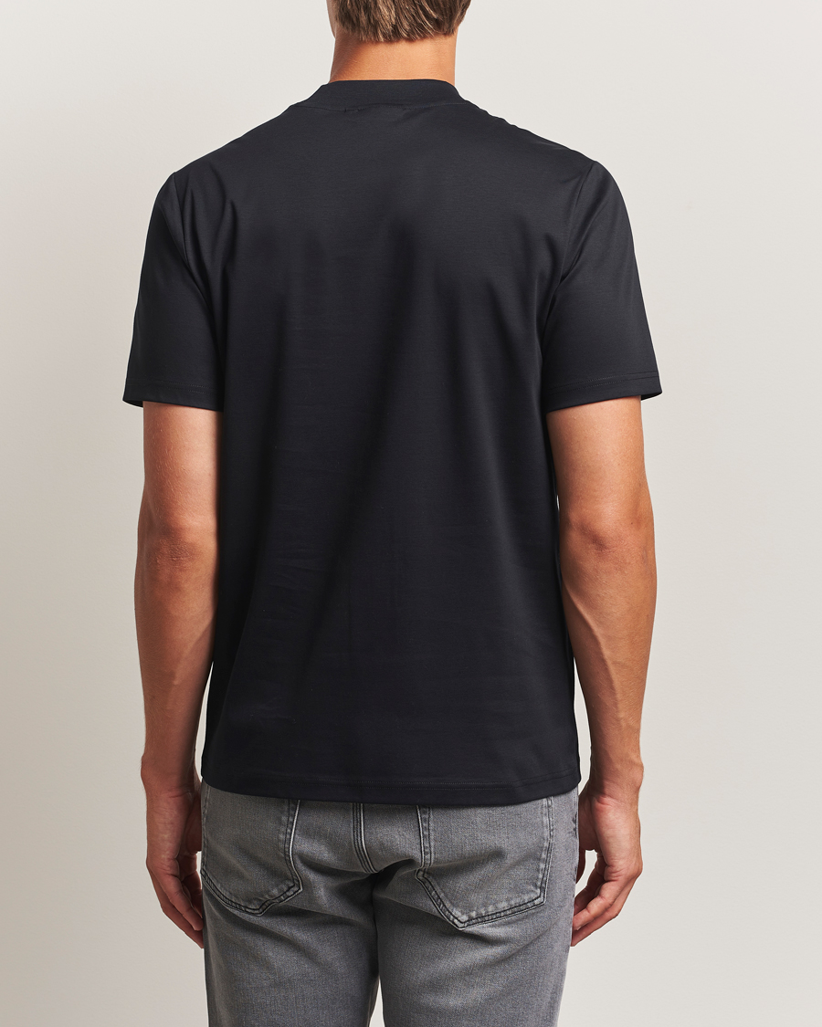 Herr | T-Shirts | J.Lindeberg | Ace Mock Neck T-Shirt Black