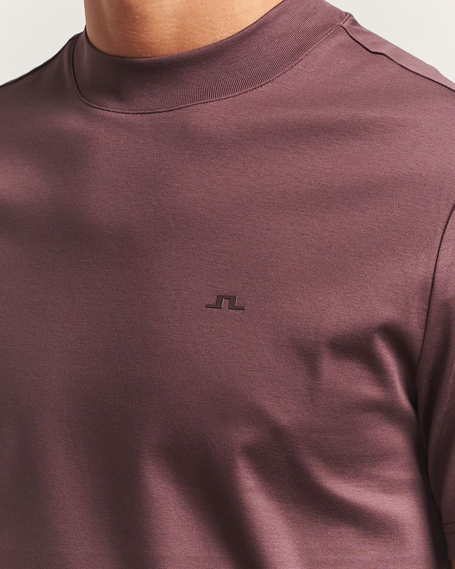Herr | T-Shirts | J.Lindeberg | Ace Mock Neck T-Shirt Huckleberry