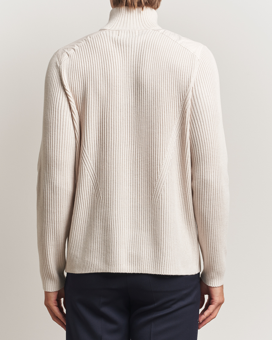 Herr | Tröjor | J.Lindeberg | Martin Knitted Hybrid Half Zip Moonbeam