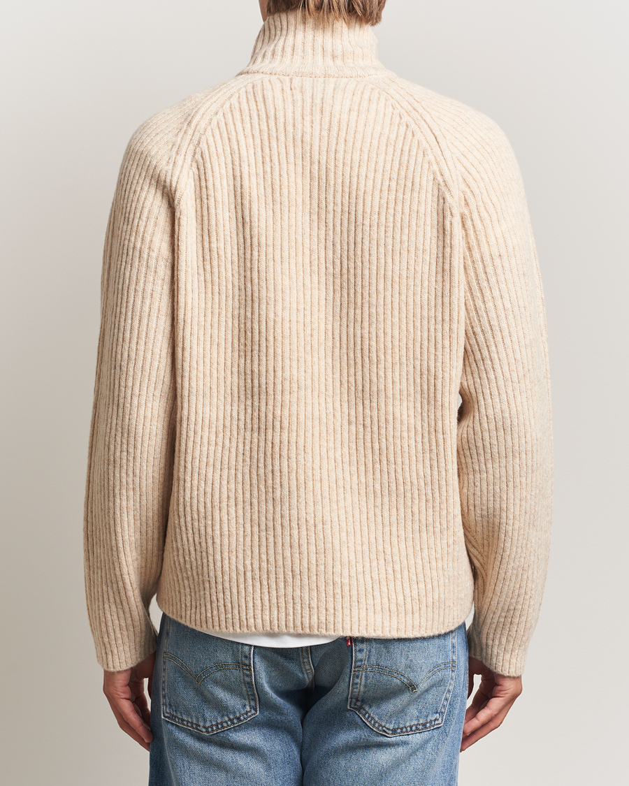 Herr | Tröjor | J.Lindeberg | Victor Wool Half Zip Moonbeam Melange
