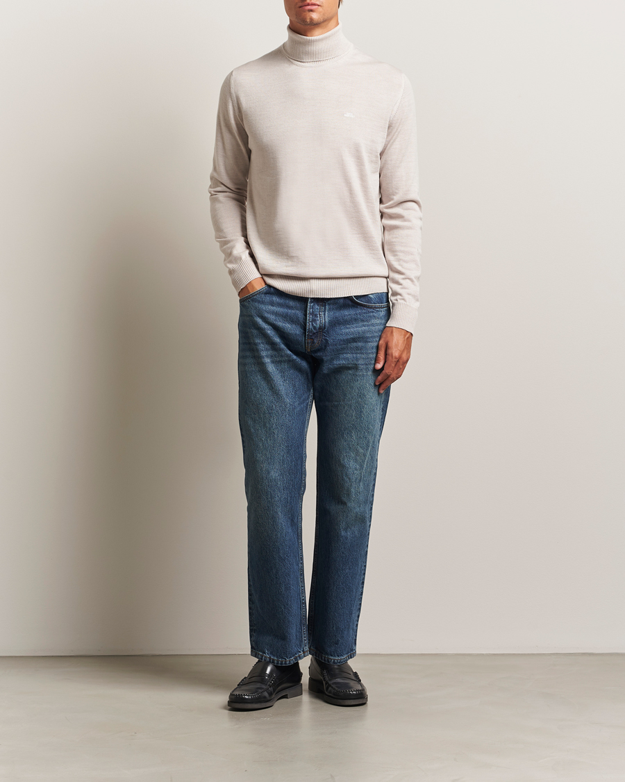 Herr | Tröjor | J.Lindeberg | Kaden Merino Turtleneck Moonbeam Melange