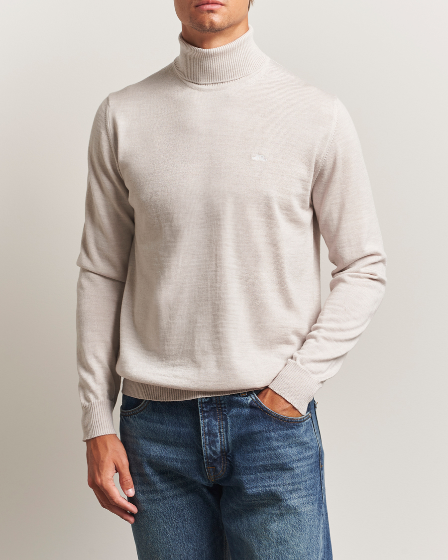 Herr | Tröjor | J.Lindeberg | Kaden Merino Turtleneck Moonbeam Melange