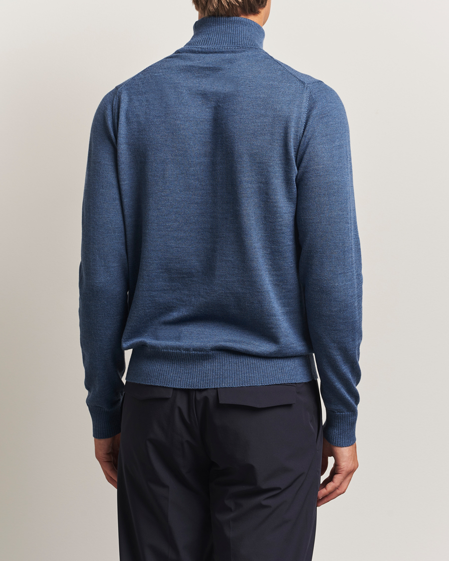 Herr | Tröjor | J.Lindeberg | Kaden Merino Turtleneck Vintage Indigo Melange