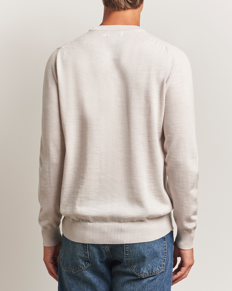 Herr | Tröjor | J.Lindeberg | Keane Merino Crew Neck Moonbeam Melange