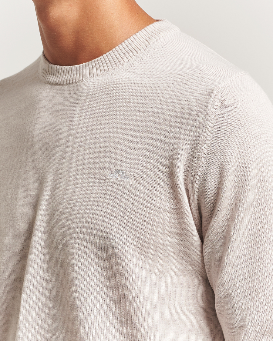 Herr | Tröjor | J.Lindeberg | Keane Merino Crew Neck Moonbeam Melange