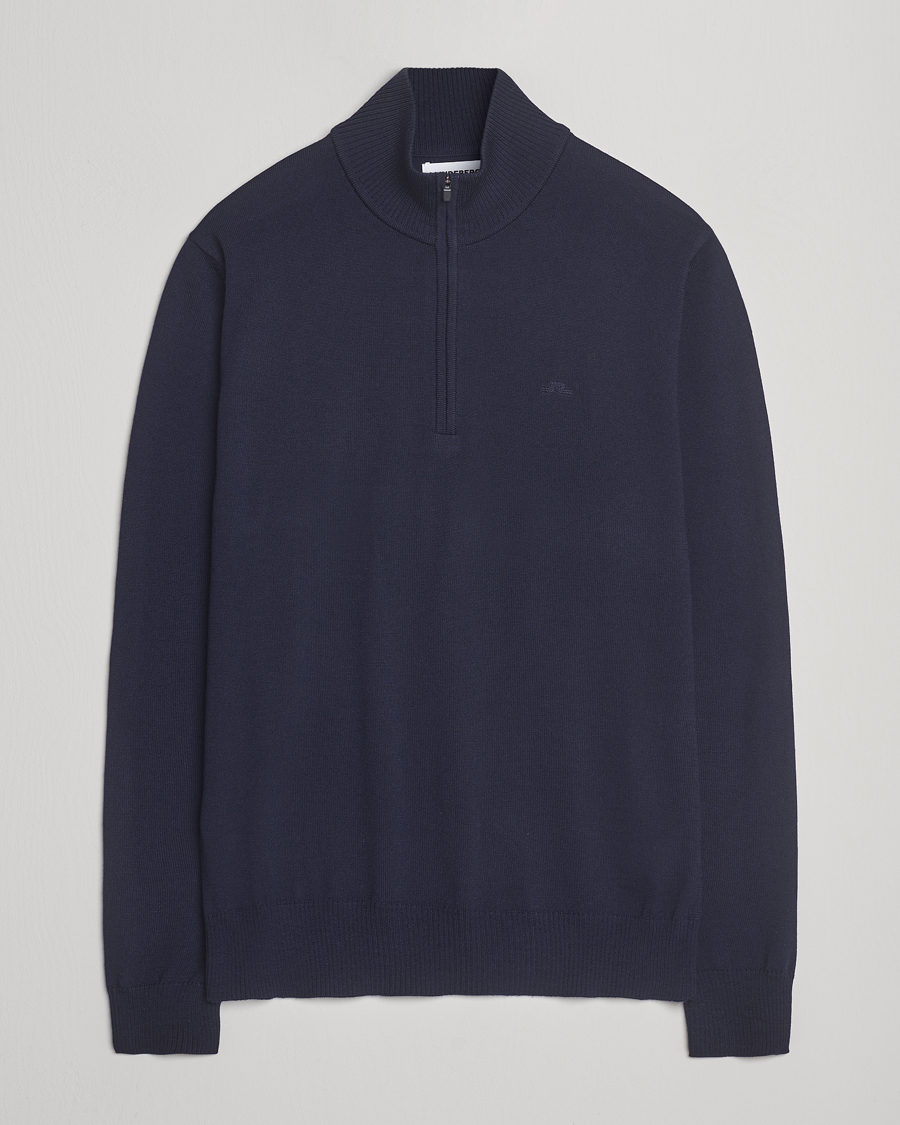 Herr | Tröjor | J.Lindeberg | Kiyan Merino Half Zip Navy