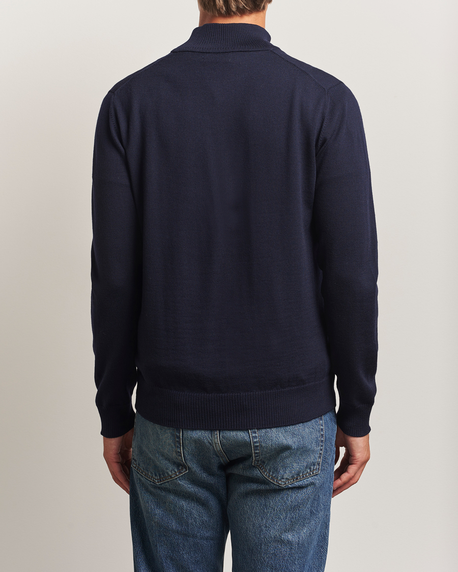 Herr | Tröjor | J.Lindeberg | Kiyan Merino Half Zip Navy
