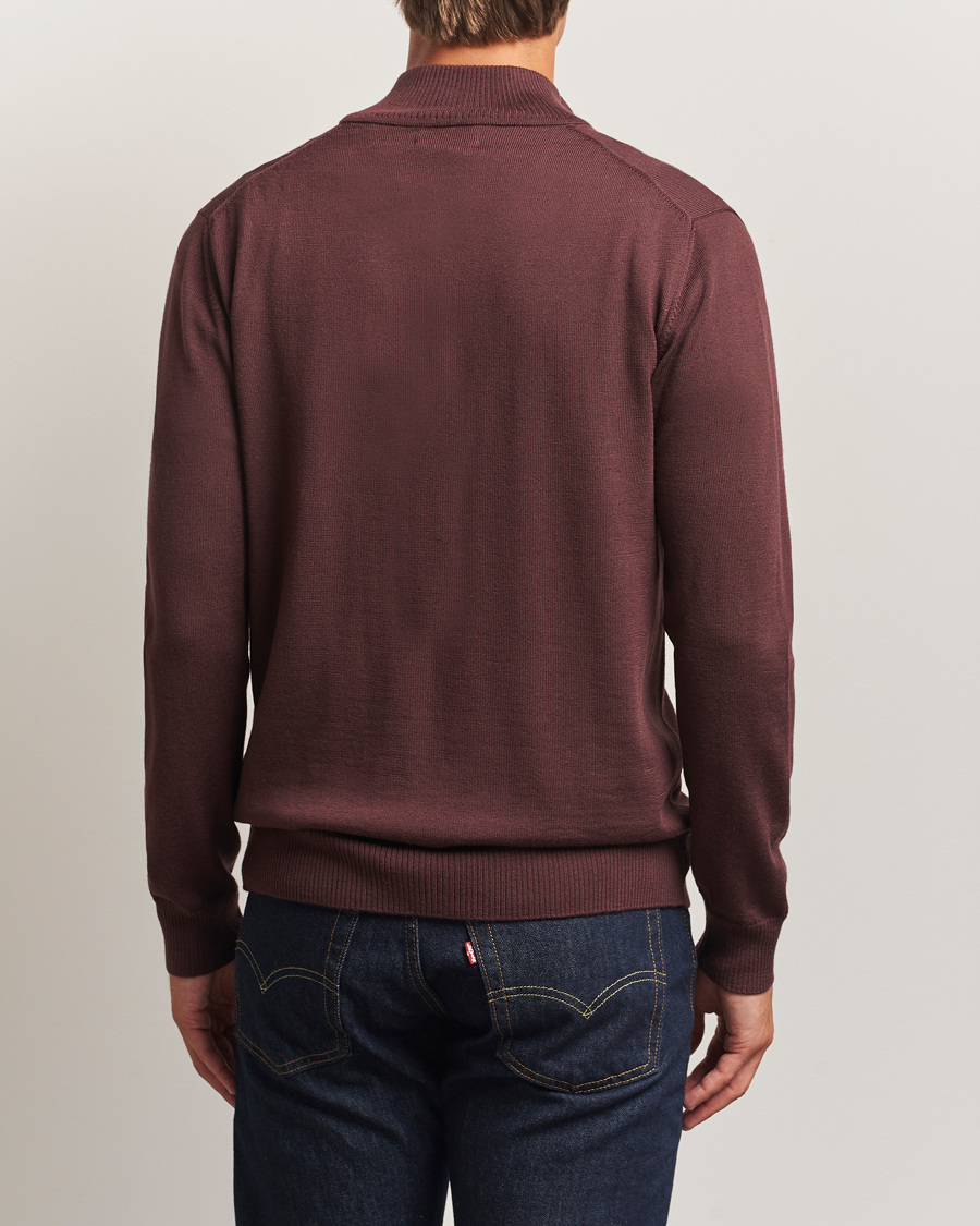 Herr | Tröjor | J.Lindeberg | Kiyan Merino Half Zip Huckleberry