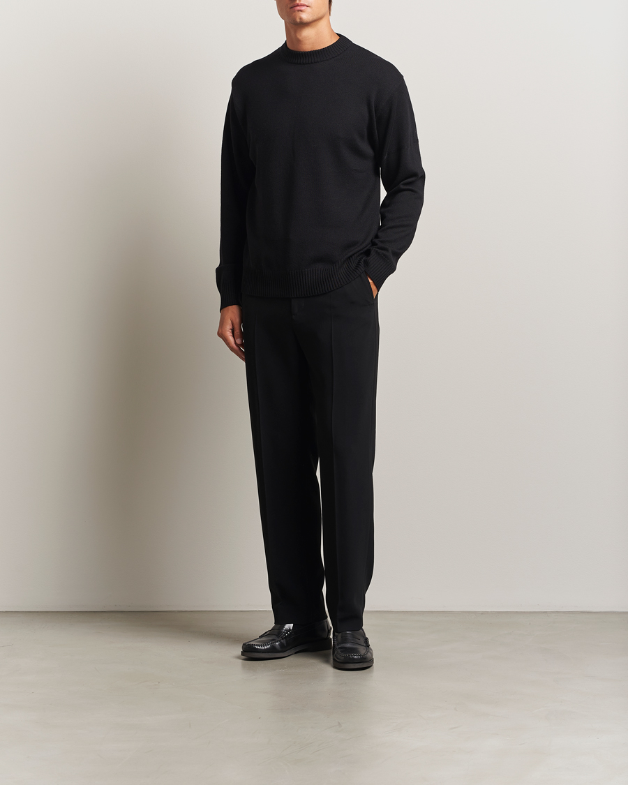 Herr | Tröjor | J.Lindeberg | Kino Merino Crew Neck Black