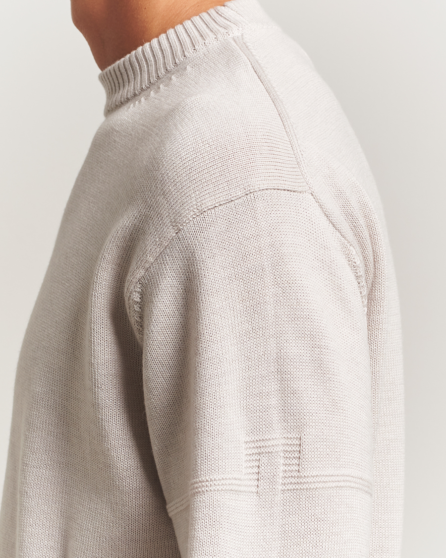 Herr | Tröjor | J.Lindeberg | Kino Merino Crew Neck Moonbeam Melange