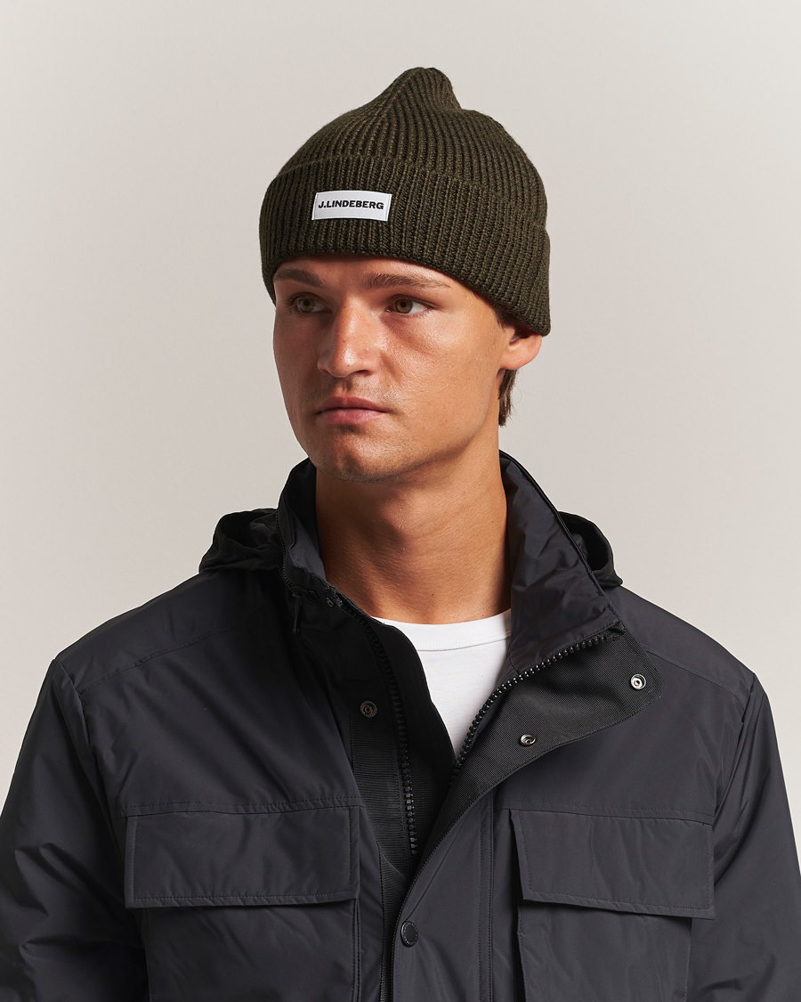 Herr | Mössor | J.Lindeberg | Juan Merino Beanie Forest Green